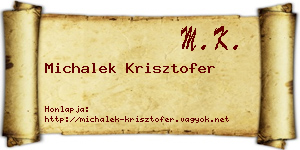 Michalek Krisztofer névjegykártya
